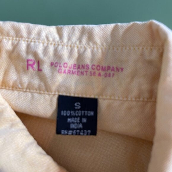 Women's Ralph Lauren Yellow Oxford Shirt size Small - Picture 4 of 4